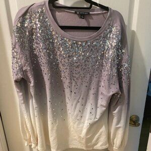 INC long sleeve sequin sweater NWT
